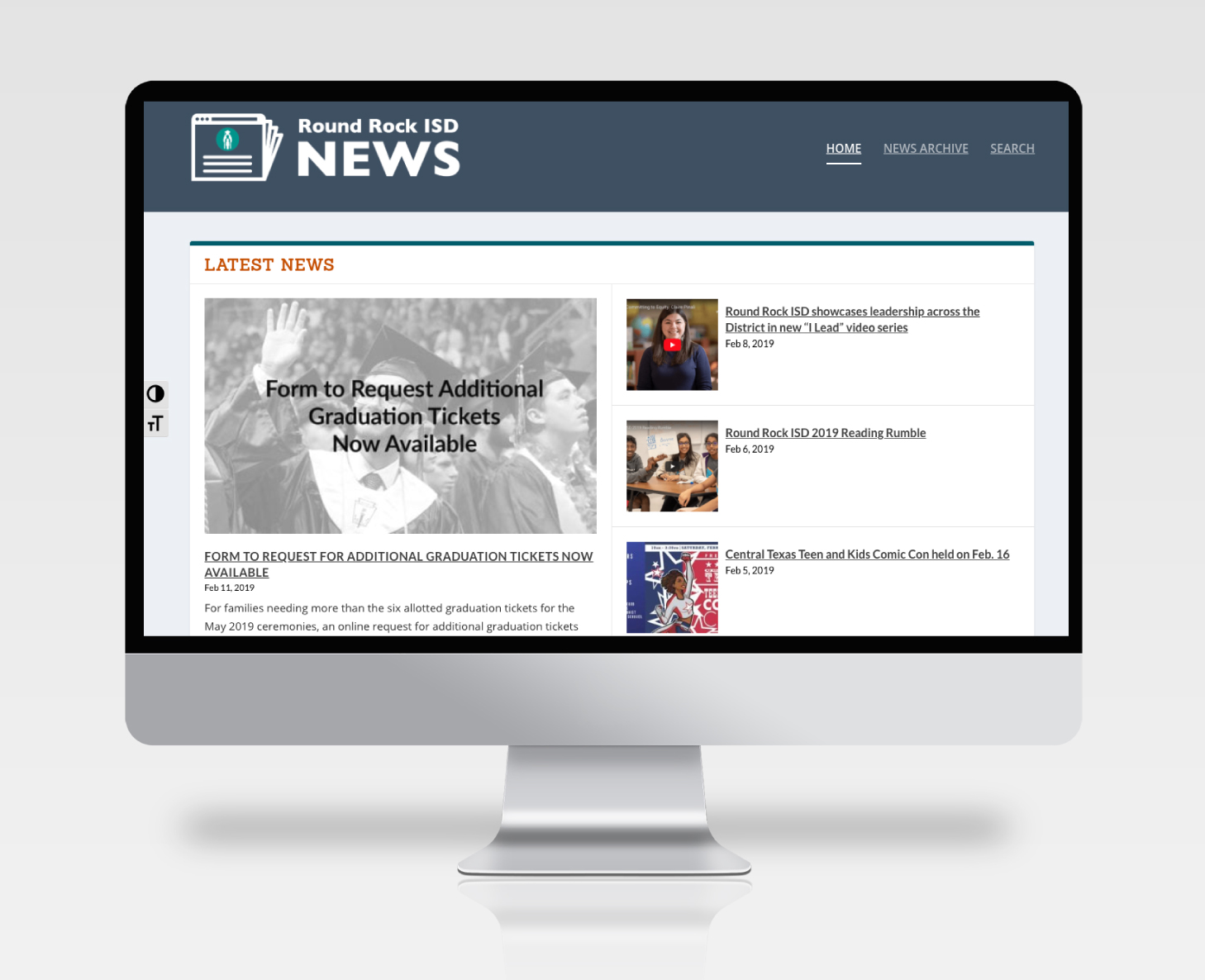 News website home